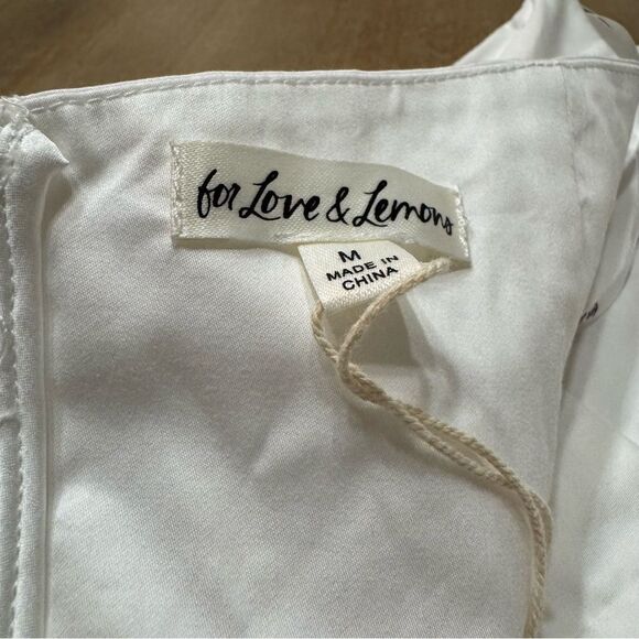For Love and‎ Lemons Sonnet Lace Maxi Dress Medium White Halter - Picture 13 of 16